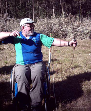 David practising Archery