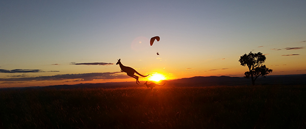 Paragliding on the Australian Countryside